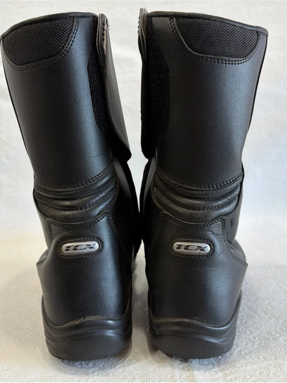 TCX X Five.4 GTX Boots Black Size 44 EU Waterproof Leather Zip Motorcycle Gear